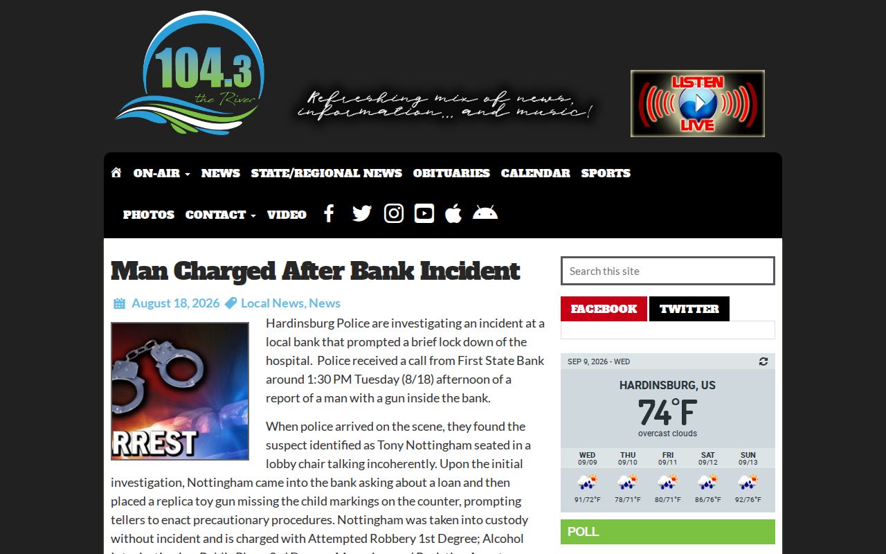 WXBC Breckinridge County arrest incident report